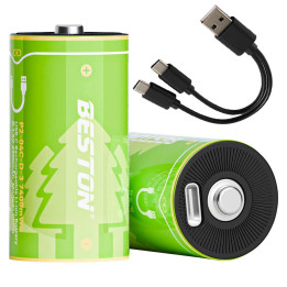 2x bateria akumulator R20 D 1.5V 7400mWh + kabel USB-C MN1300 LR20 Mono AM1
